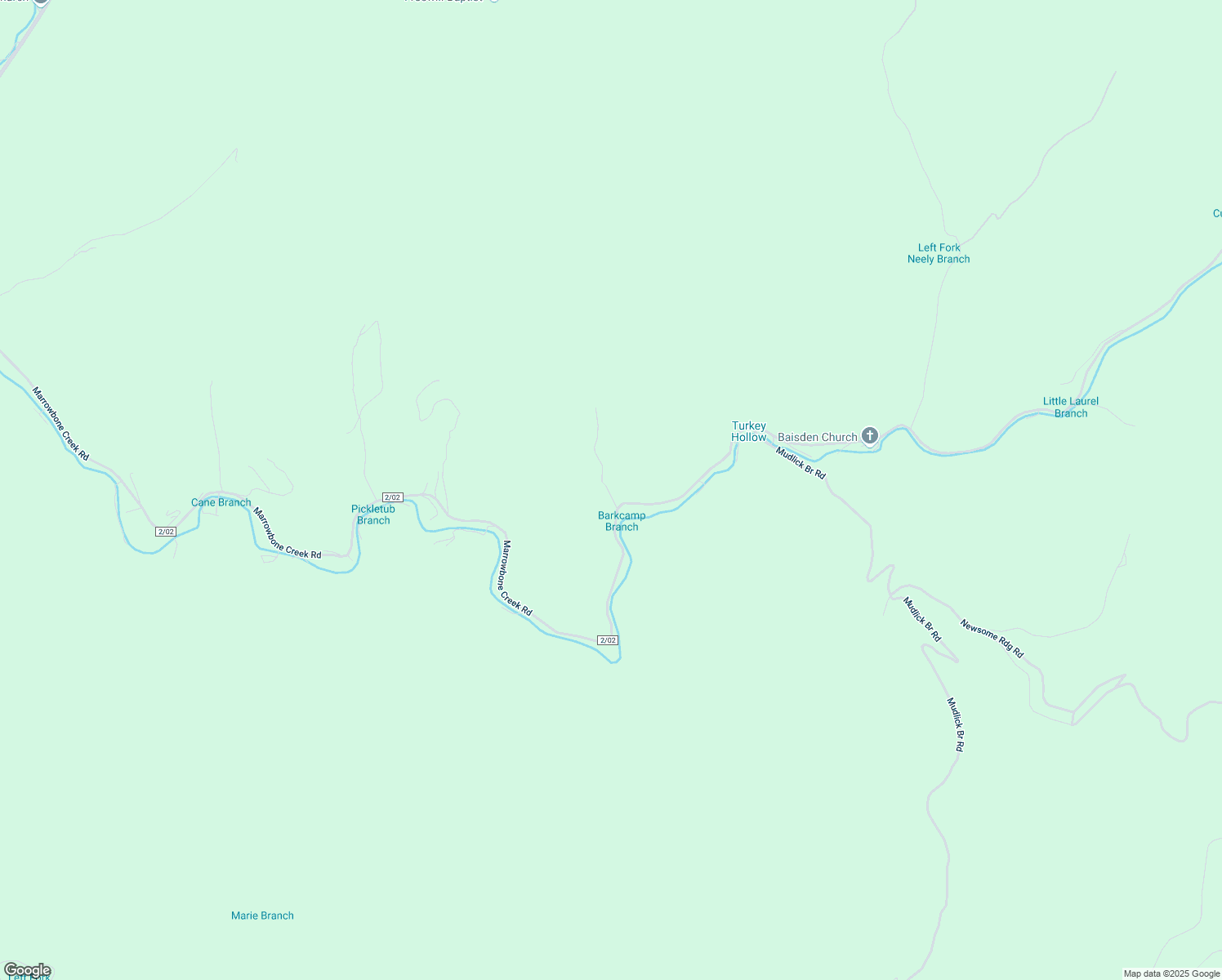 map of restaurants, bars, coffee shops, grocery stores, and more near 66 Barkcamp Branch Road in Kermit
