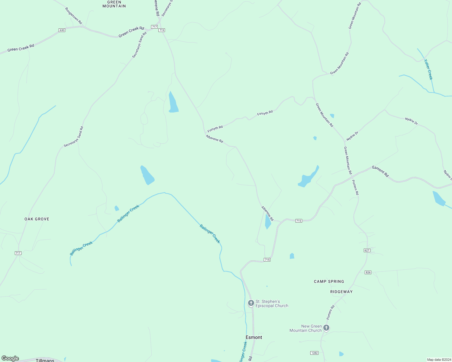 map of restaurants, bars, coffee shops, grocery stores, and more near 6764 Guthrie Hall Lane in Esmont