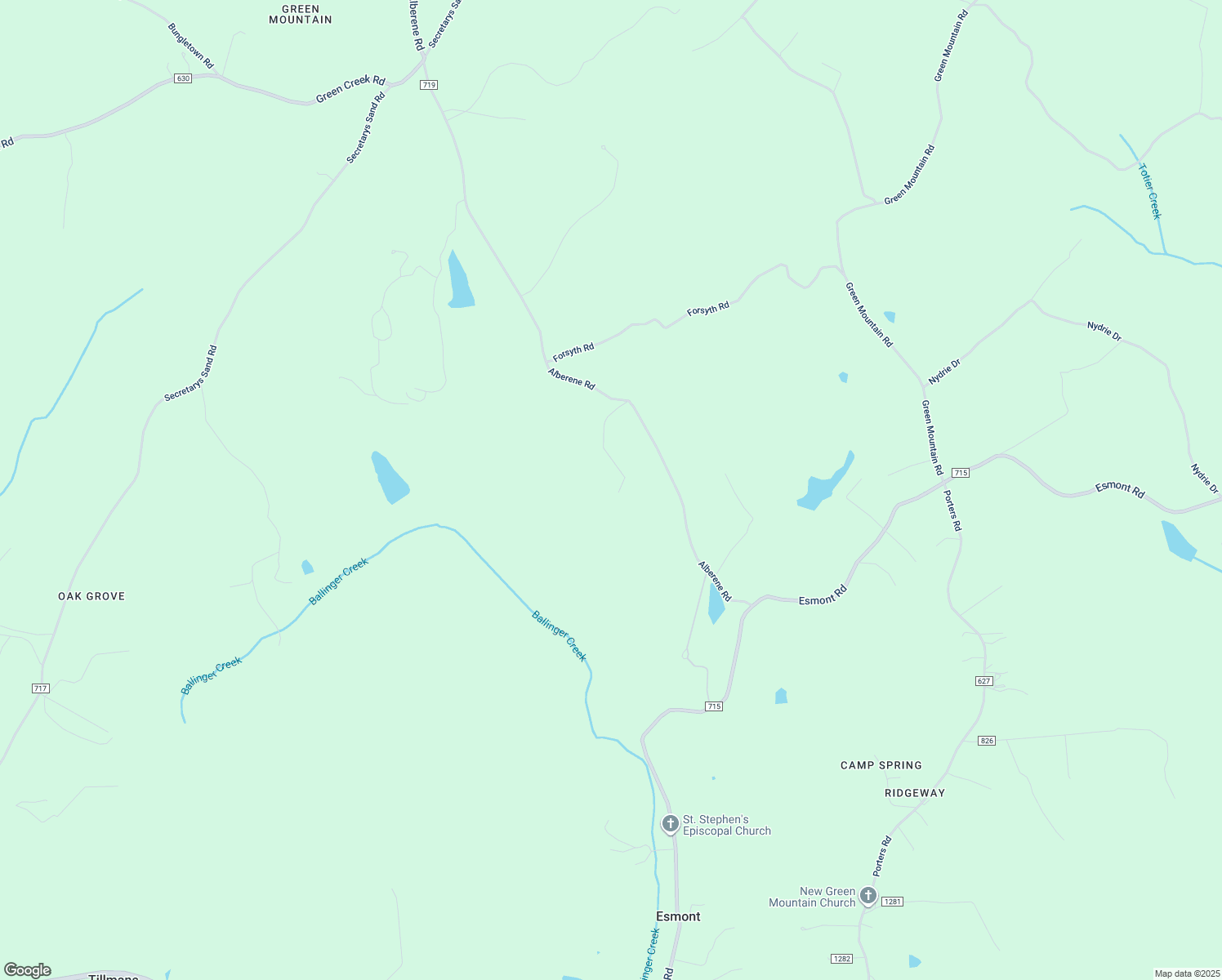 map of restaurants, bars, coffee shops, grocery stores, and more near 6764 Guthrie Hall Lane in Esmont