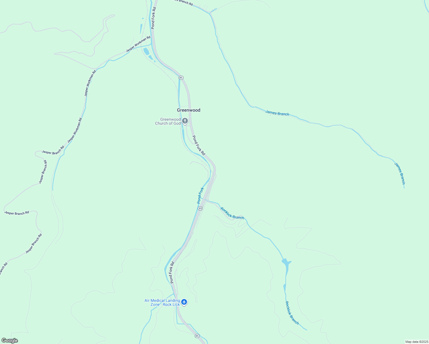 map of restaurants, bars, coffee shops, grocery stores, and more near Pond Fork Road in Wharton