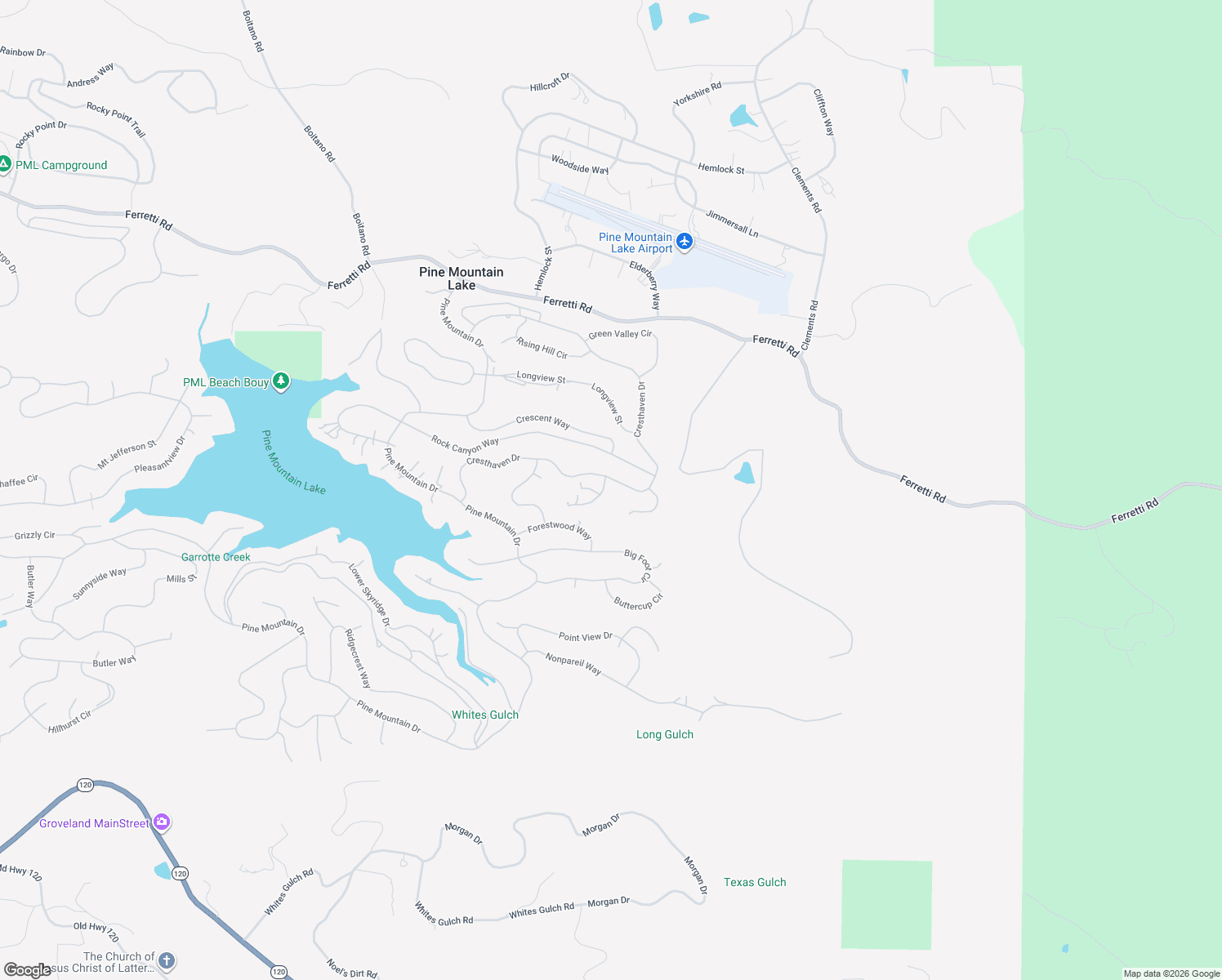 map of restaurants, bars, coffee shops, grocery stores, and more near 12600-12692 Eagle Ct in Groveland-Big Oak Flat
