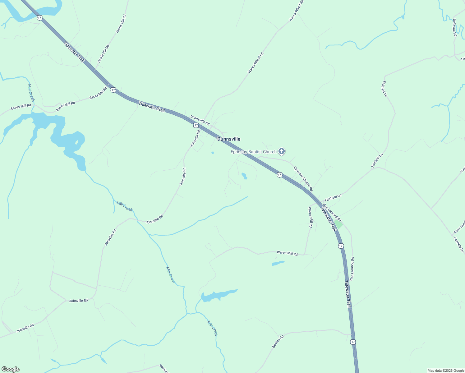 map of restaurants, bars, coffee shops, grocery stores, and more near Fairmont Drive in Dunnsville