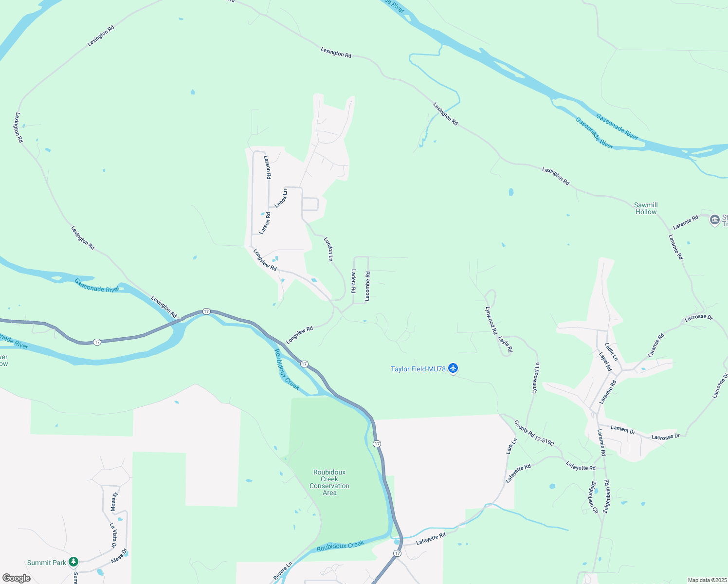 map of restaurants, bars, coffee shops, grocery stores, and more near 20981 Lacombe Road in Waynesville