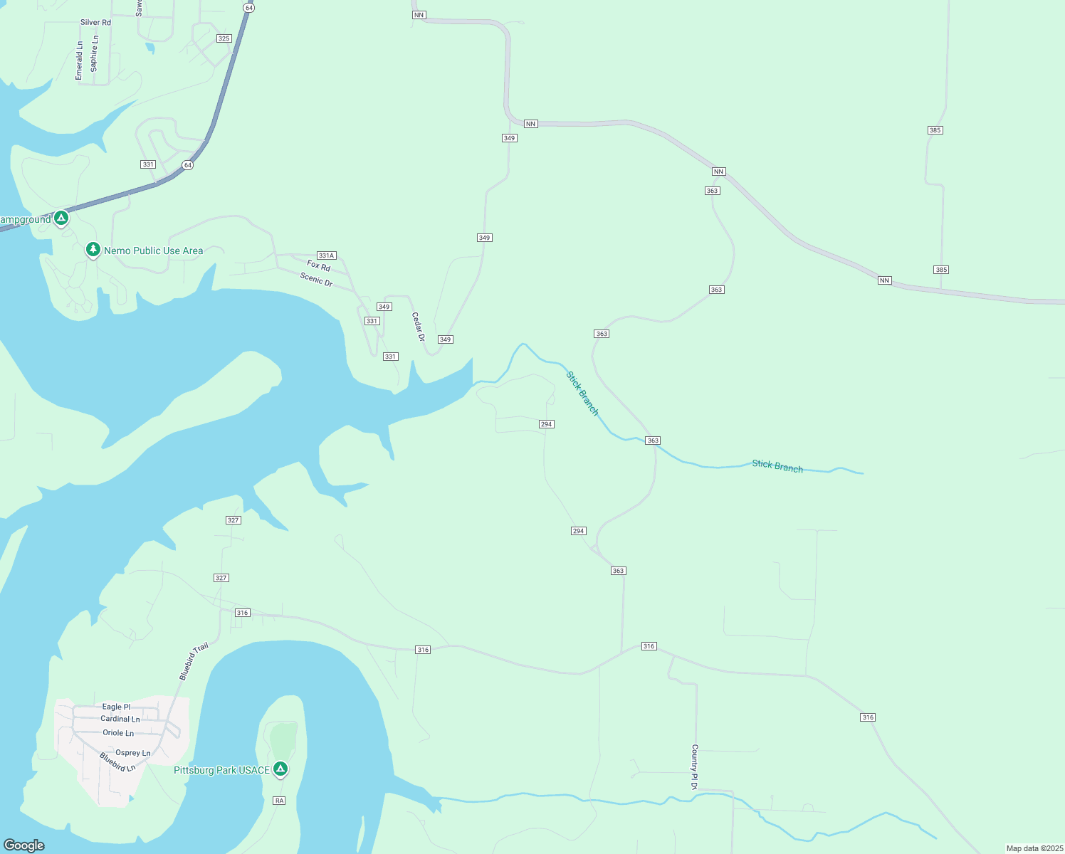 map of restaurants, bars, coffee shops, grocery stores, and more near Pecan Street in Halfway