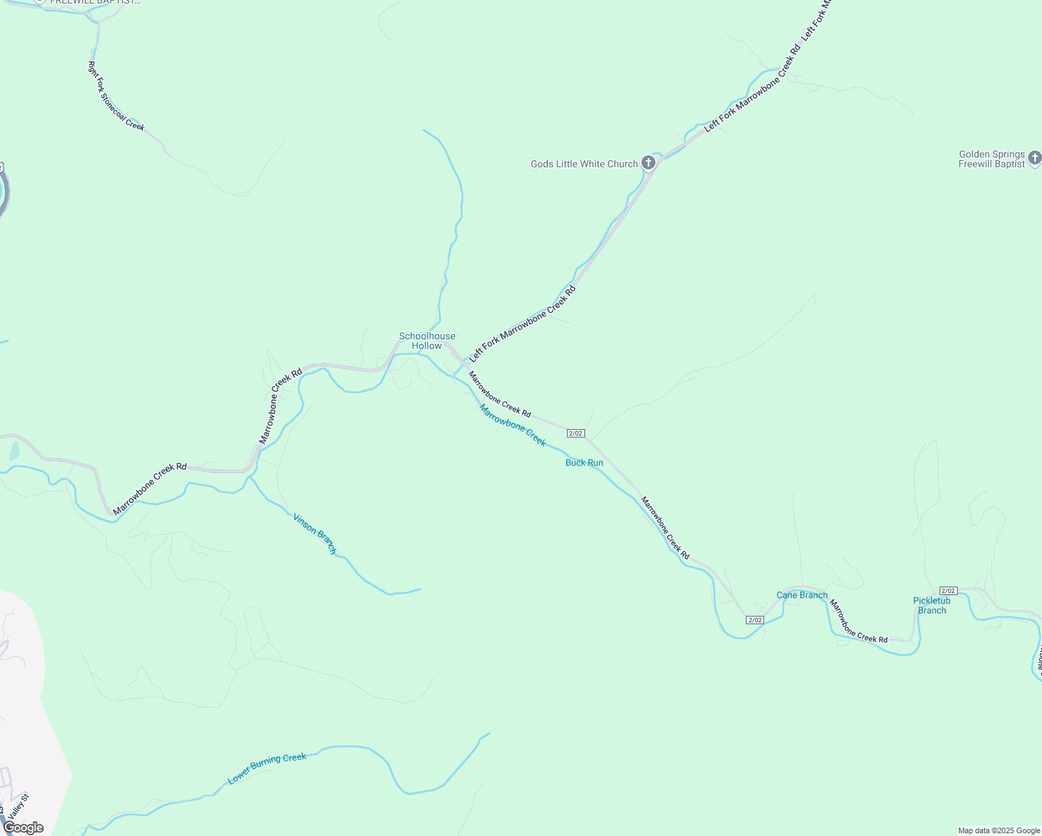 map of restaurants, bars, coffee shops, grocery stores, and more near 2806 Marrowbone Creek Road in Kermit