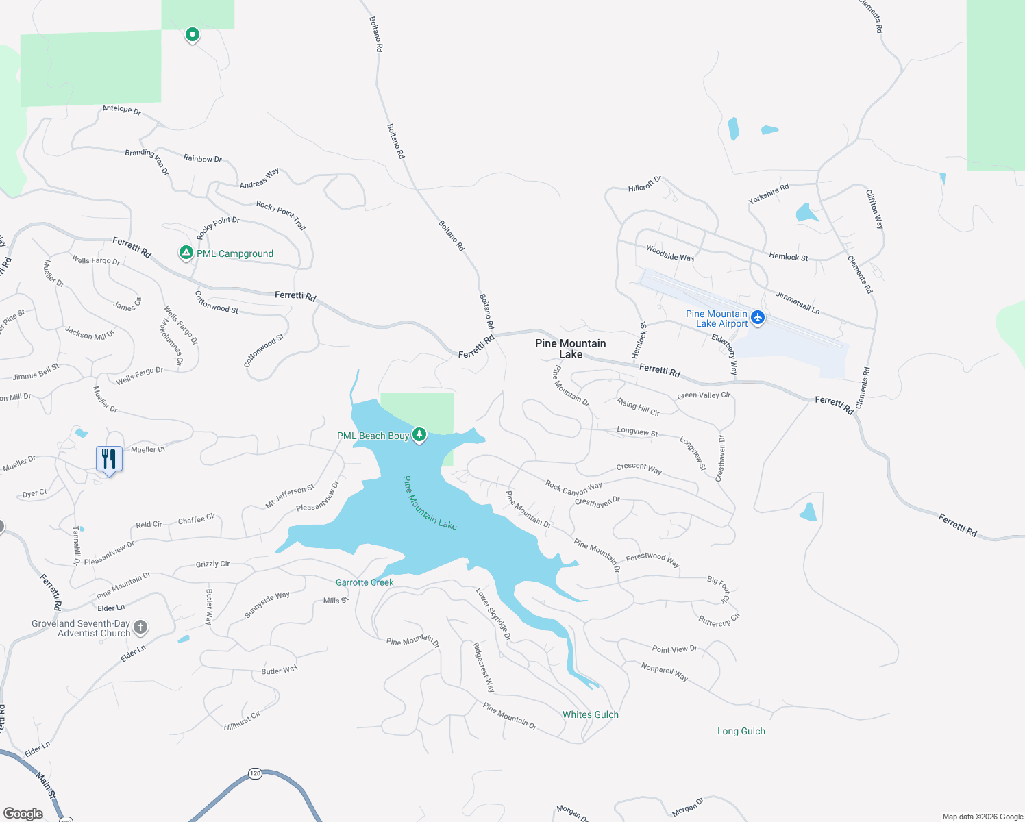 map of restaurants, bars, coffee shops, grocery stores, and more near 20565-20591 Nob Hill Circle in Groveland