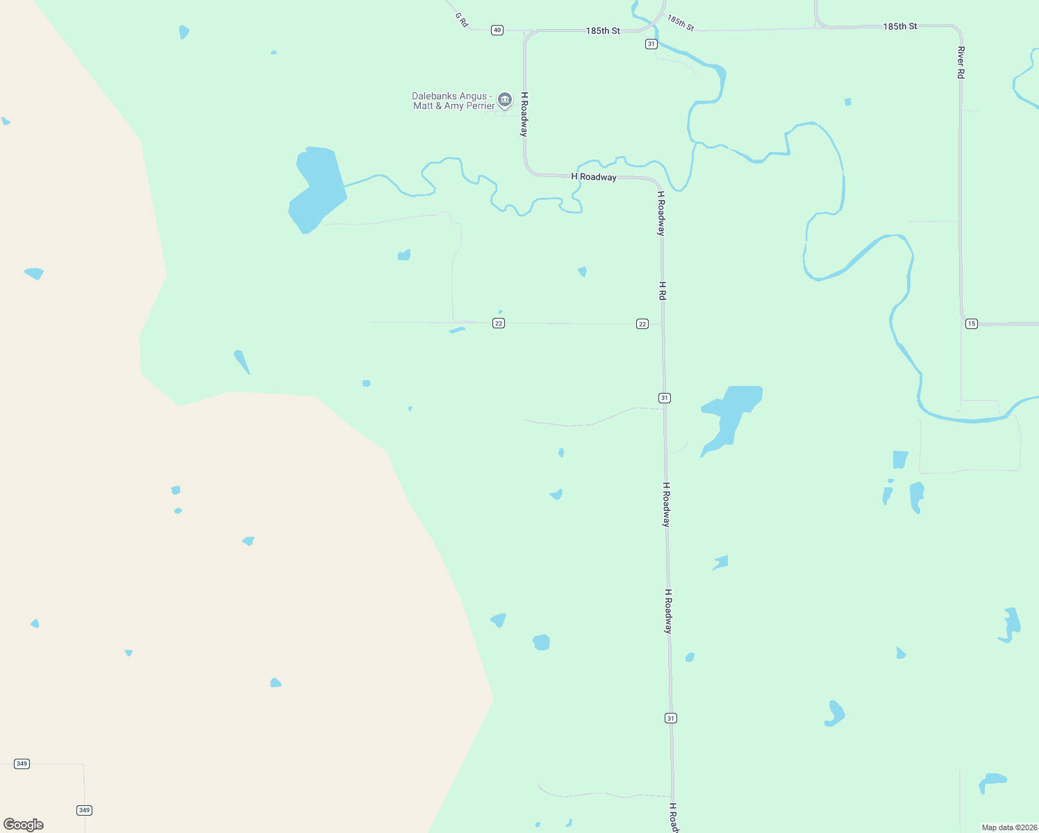 map of restaurants, bars, coffee shops, grocery stores, and more near 1719 H Road in Unincorporated