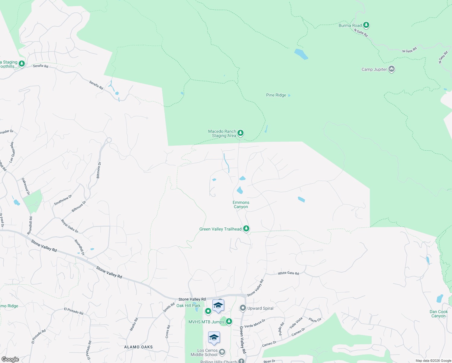 map of restaurants, bars, coffee shops, grocery stores, and more near 412 Red Wing Drive in Alamo