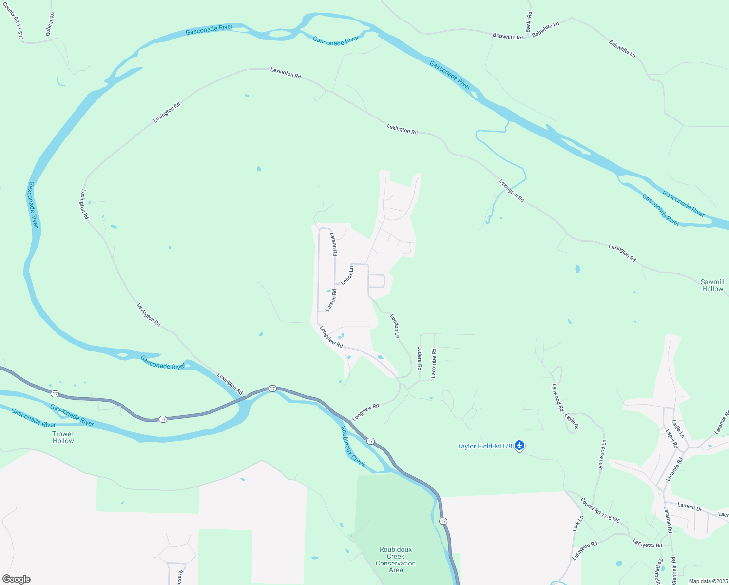 map of restaurants, bars, coffee shops, grocery stores, and more near 20597 London Lane in Waynesville