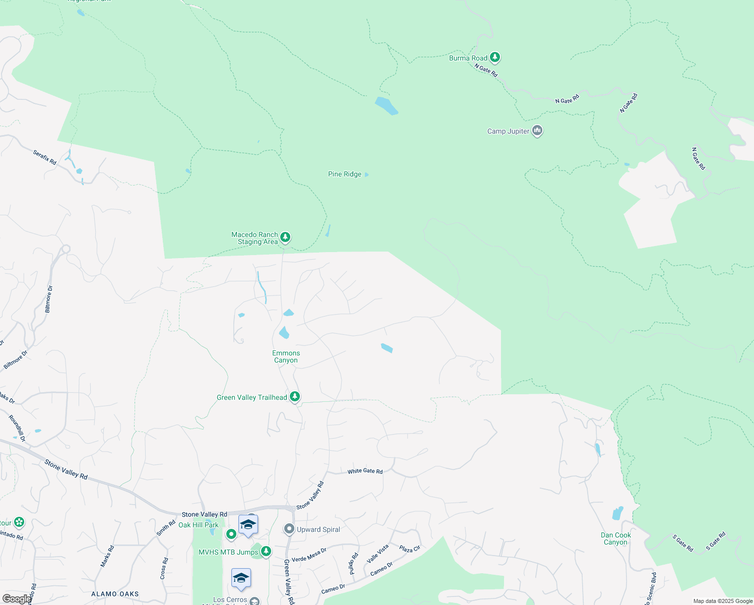 map of restaurants, bars, coffee shops, grocery stores, and more near 380 Bryan Drive in Alamo