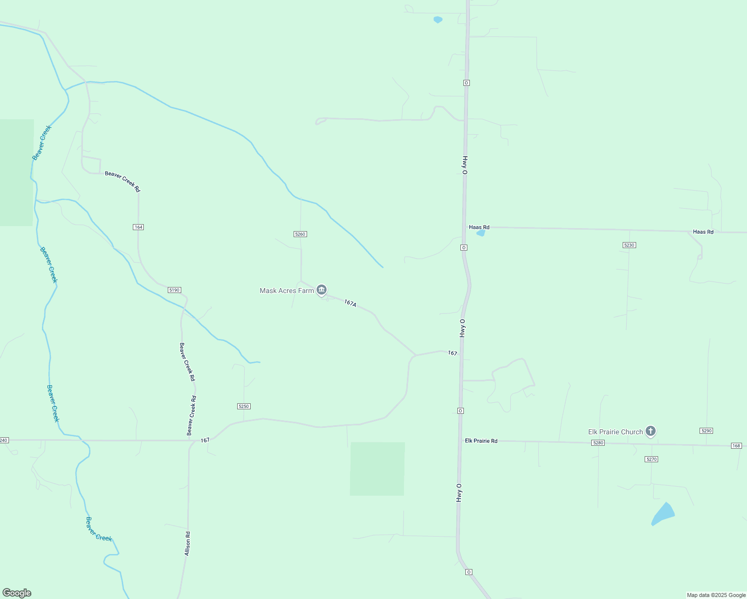 map of restaurants, bars, coffee shops, grocery stores, and more near 10291 County Road 5260 in Rolla