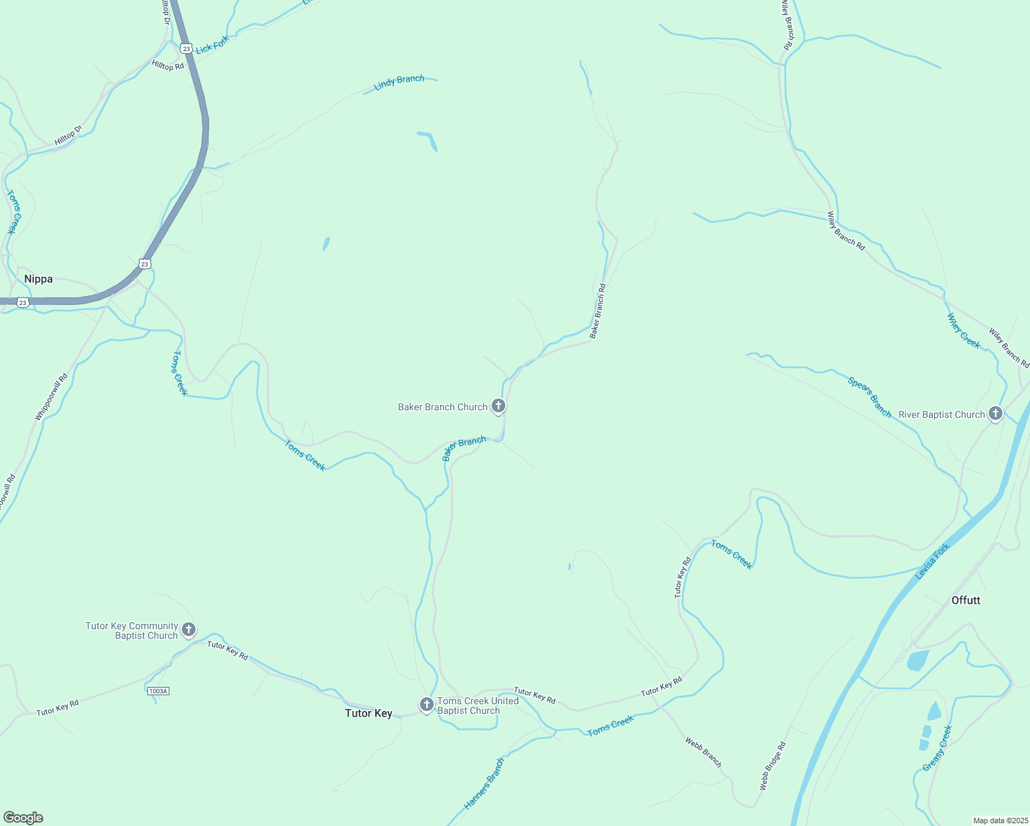 map of restaurants, bars, coffee shops, grocery stores, and more near 75 Baker Branch Road in Tutor Key