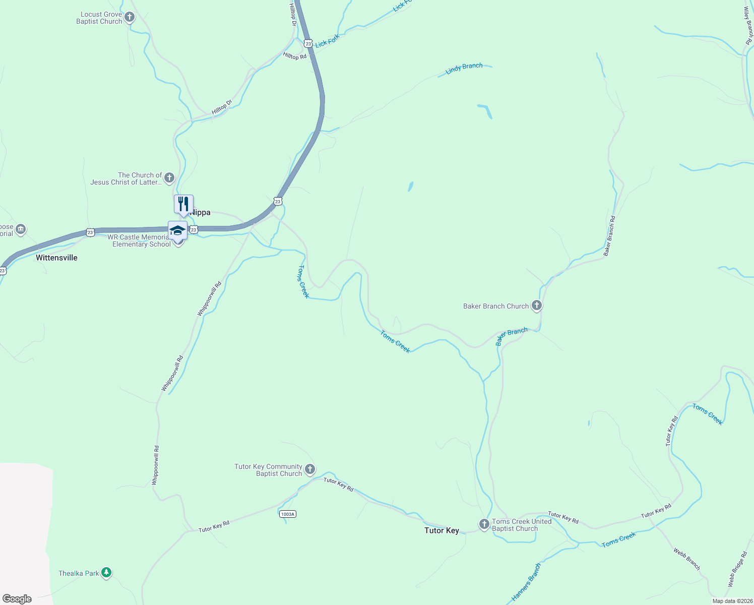 map of restaurants, bars, coffee shops, grocery stores, and more near 918 State Highway 993 in Tutor Key