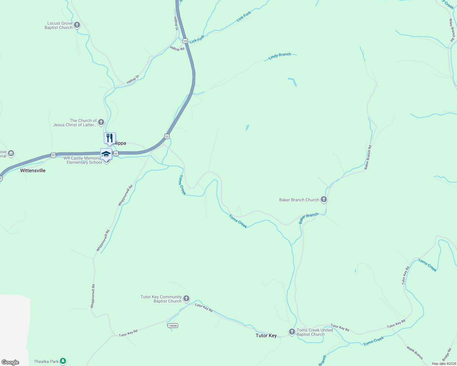 map of restaurants, bars, coffee shops, grocery stores, and more near 918 State Highway 993 in Tutor Key