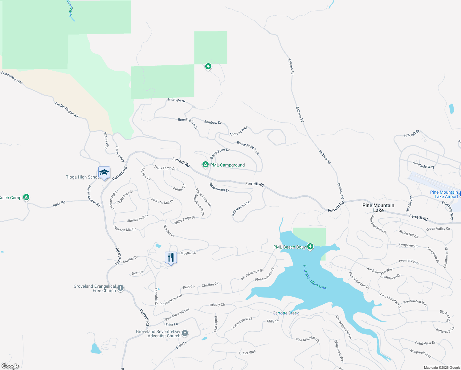 map of restaurants, bars, coffee shops, grocery stores, and more near 19526 Ferretti Road in Groveland