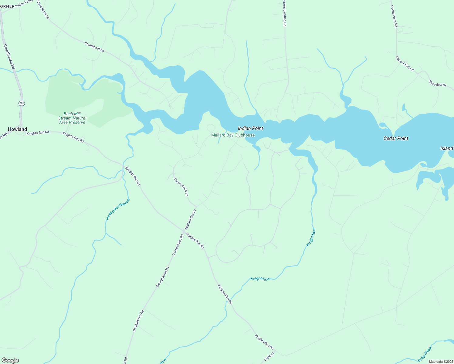 map of restaurants, bars, coffee shops, grocery stores, and more near 73 Dabbler Drive in Heathsville