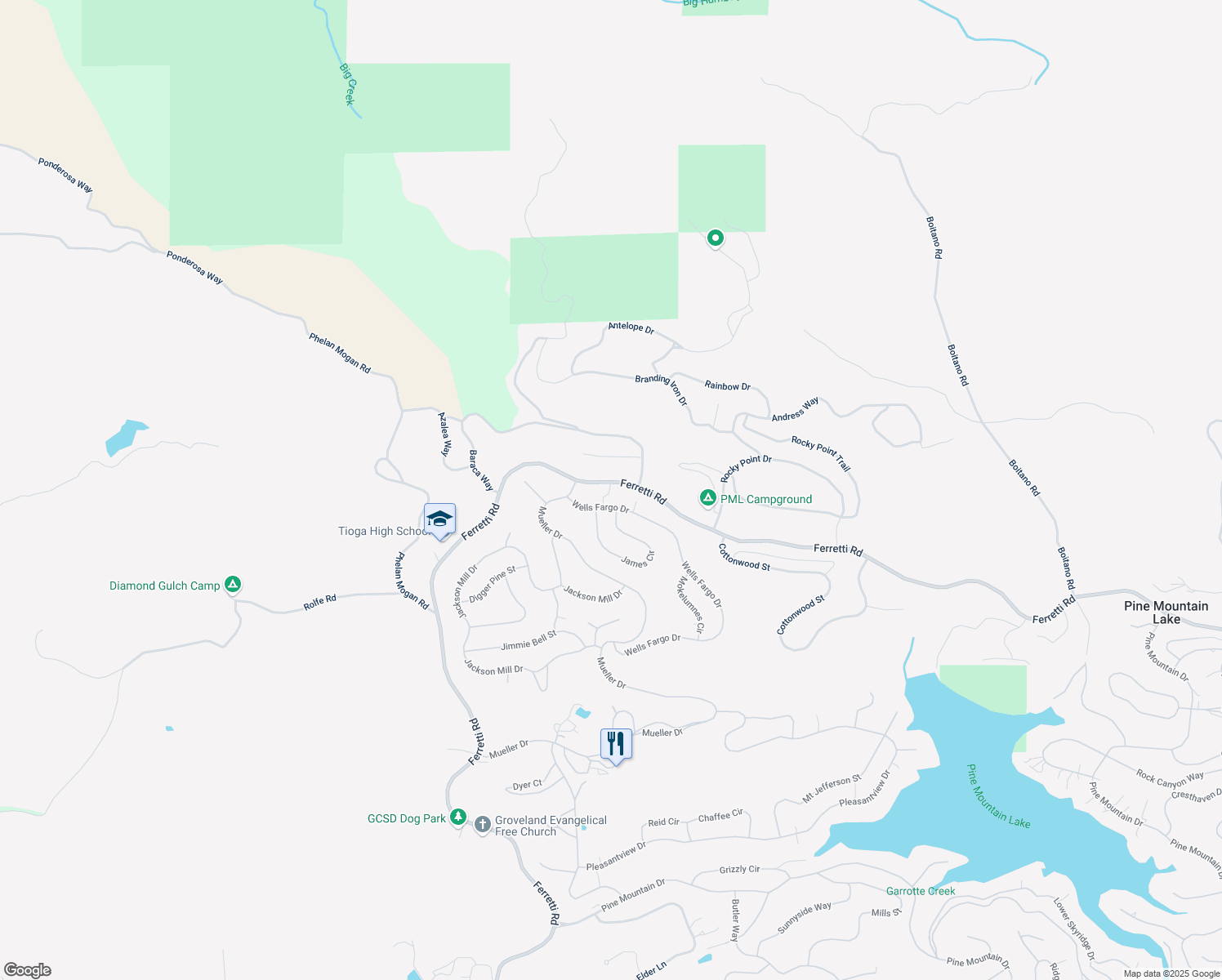 map of restaurants, bars, coffee shops, grocery stores, and more near 13275 Wells Fargo Drive in Groveland