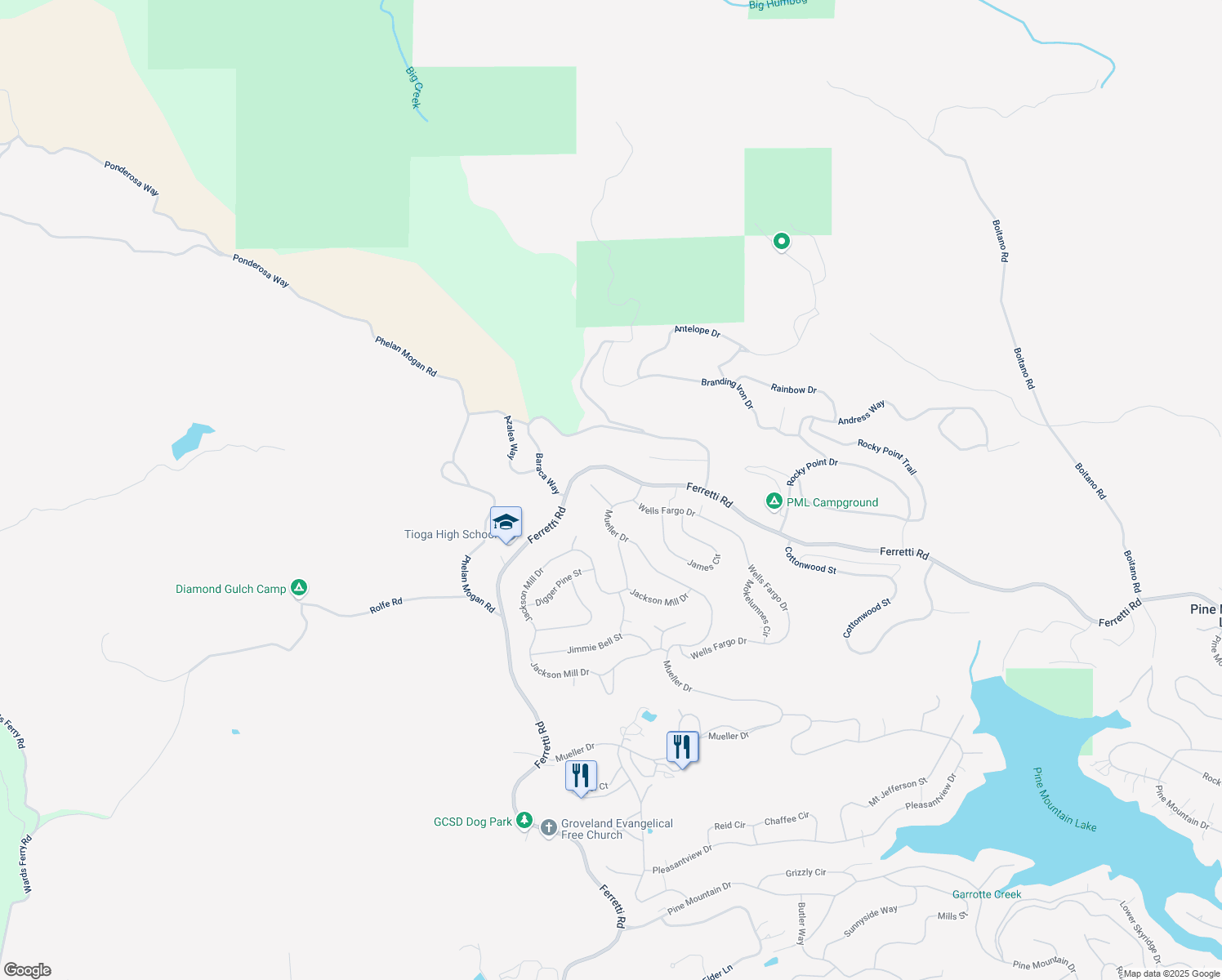 map of restaurants, bars, coffee shops, grocery stores, and more near 19119 Raboul Court in Groveland