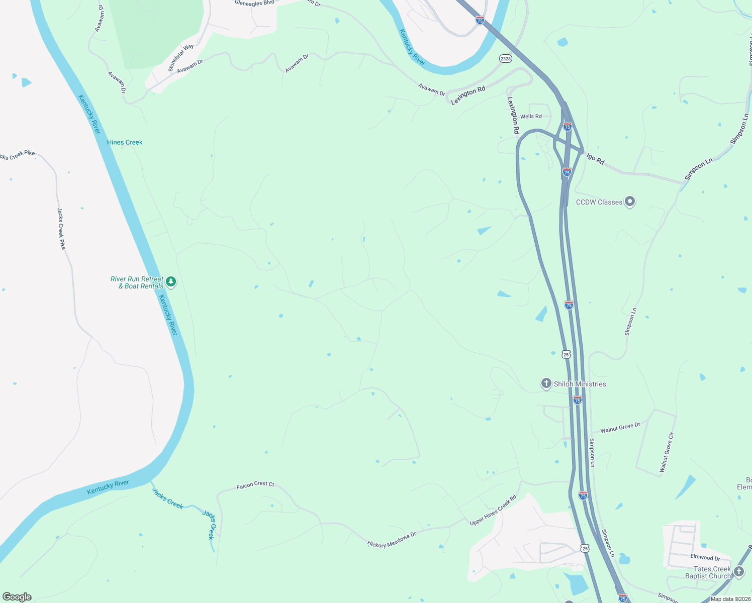 map of restaurants, bars, coffee shops, grocery stores, and more near 500 River Hill Drive in Richmond