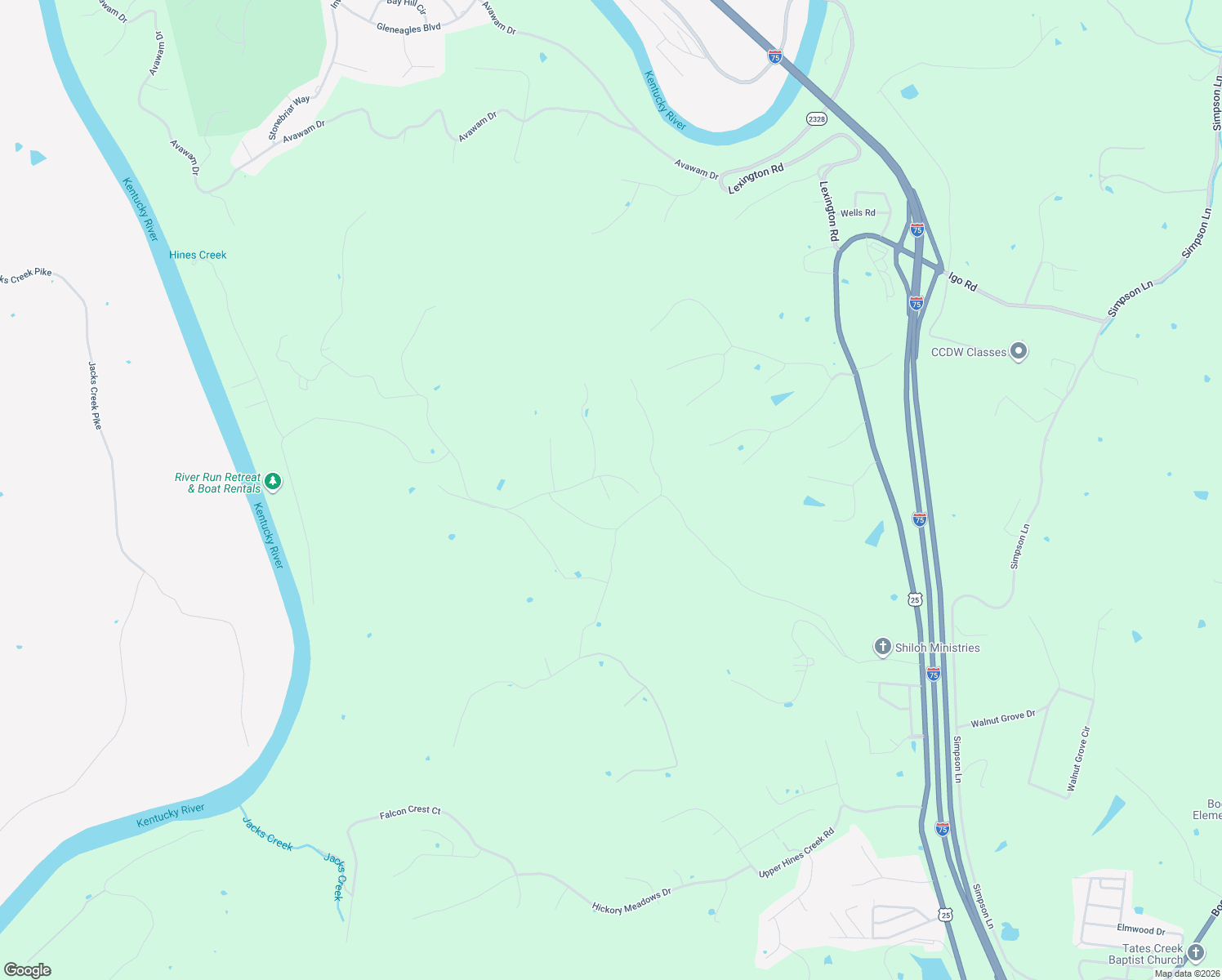 map of restaurants, bars, coffee shops, grocery stores, and more near 500 River Hill Drive in Richmond