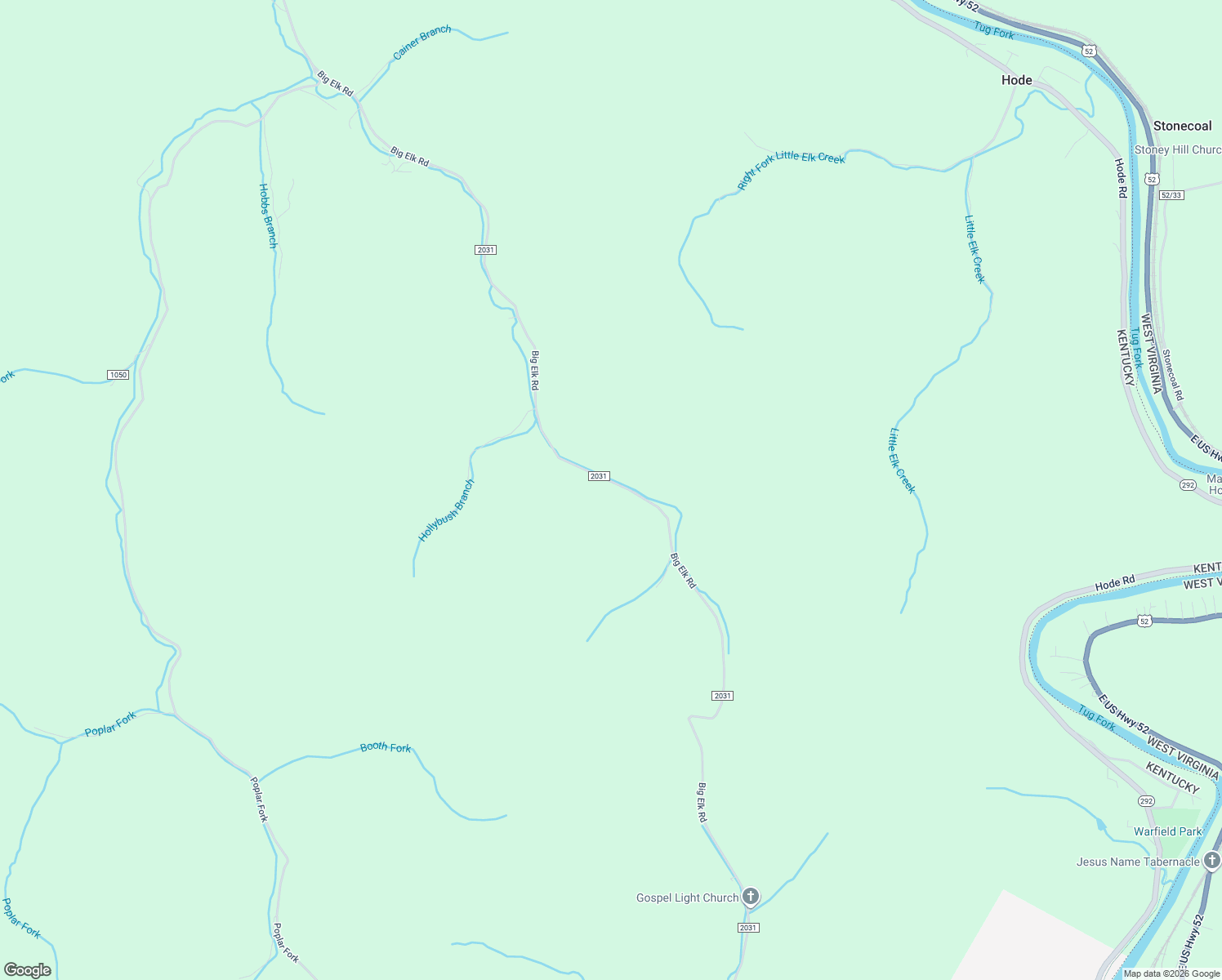 map of restaurants, bars, coffee shops, grocery stores, and more near 2401 Big Elk Road in Inez