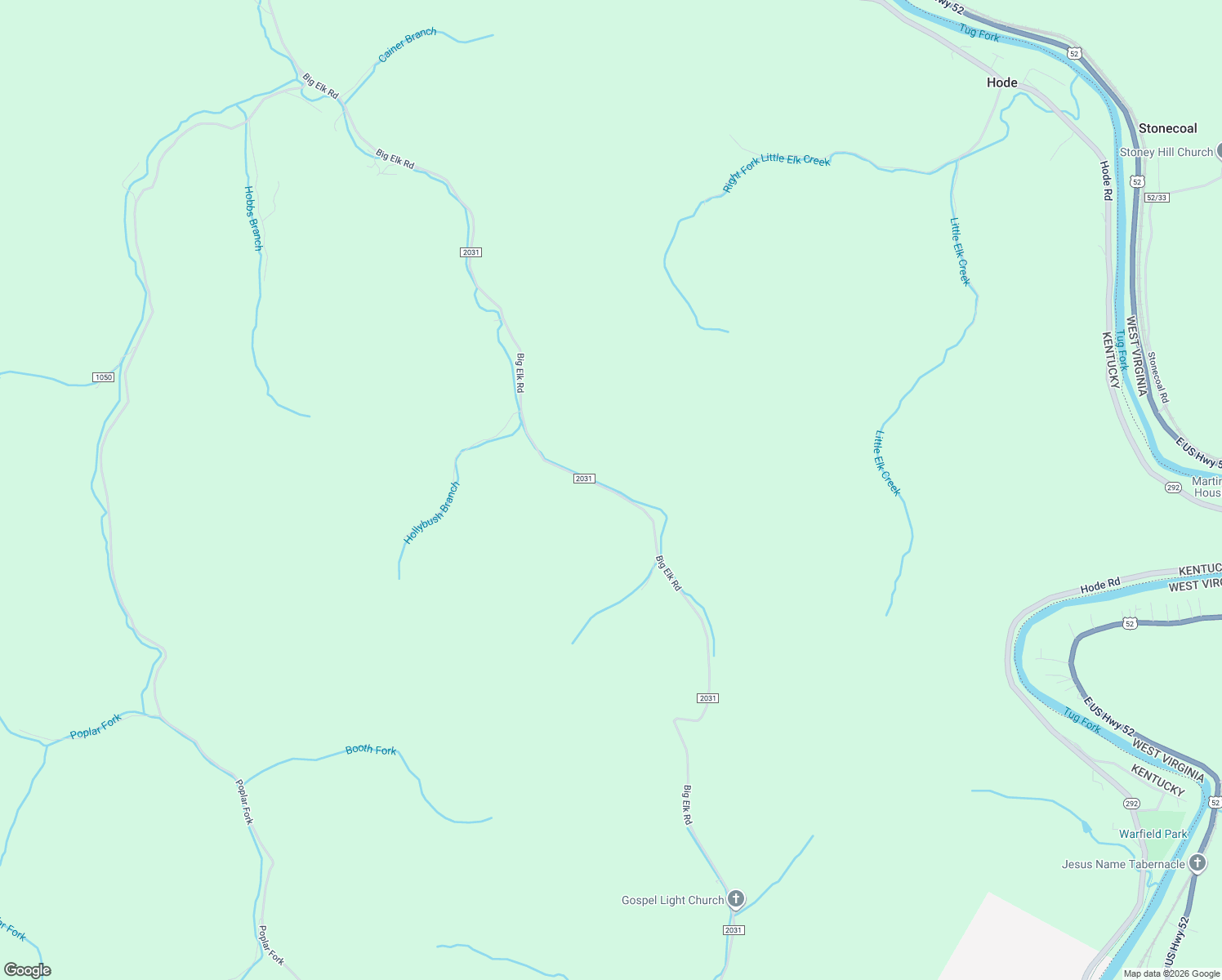 map of restaurants, bars, coffee shops, grocery stores, and more near 2401 Big Elk Road in Inez