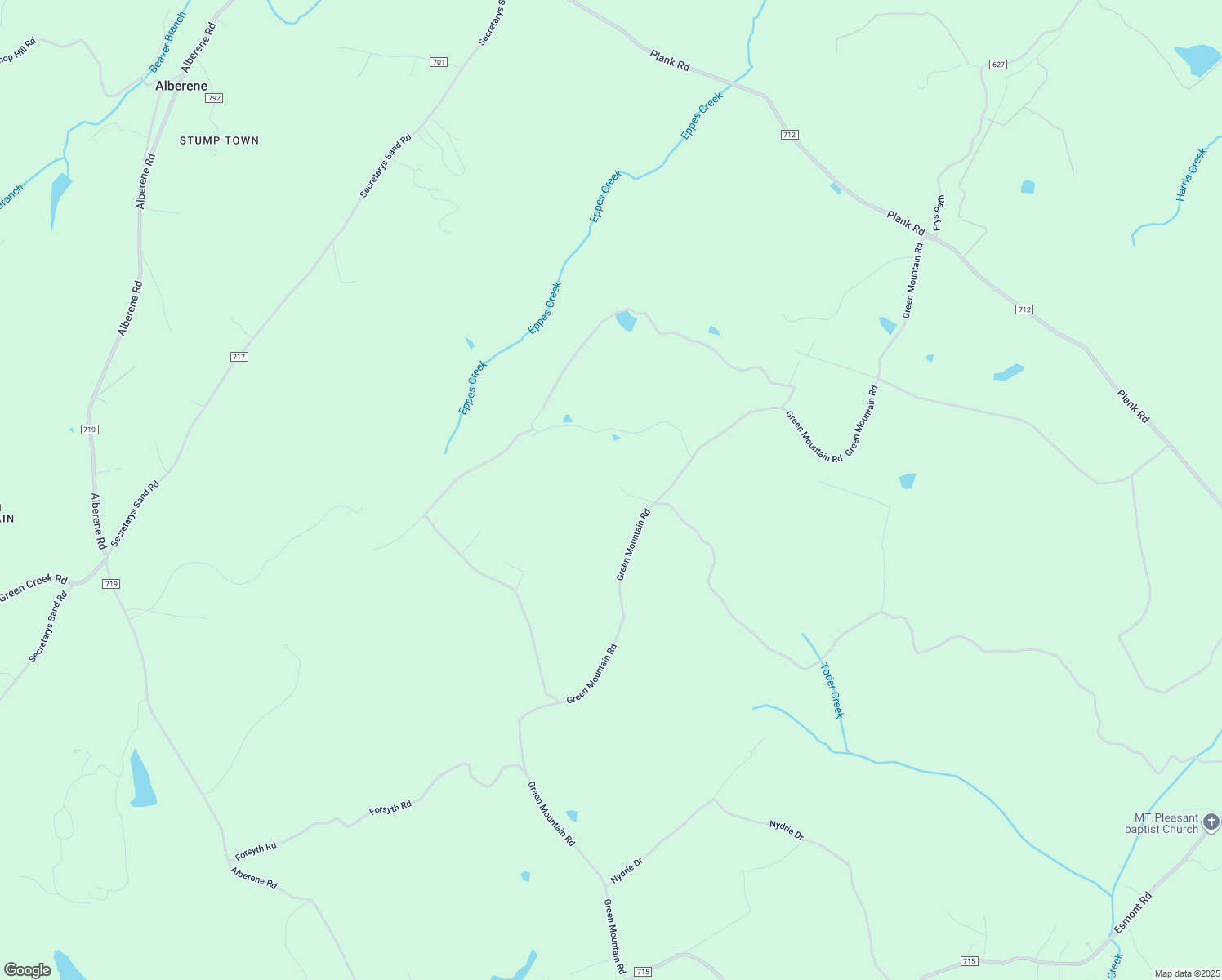 map of restaurants, bars, coffee shops, grocery stores, and more near 6198 Green Mountain Road in Esmont