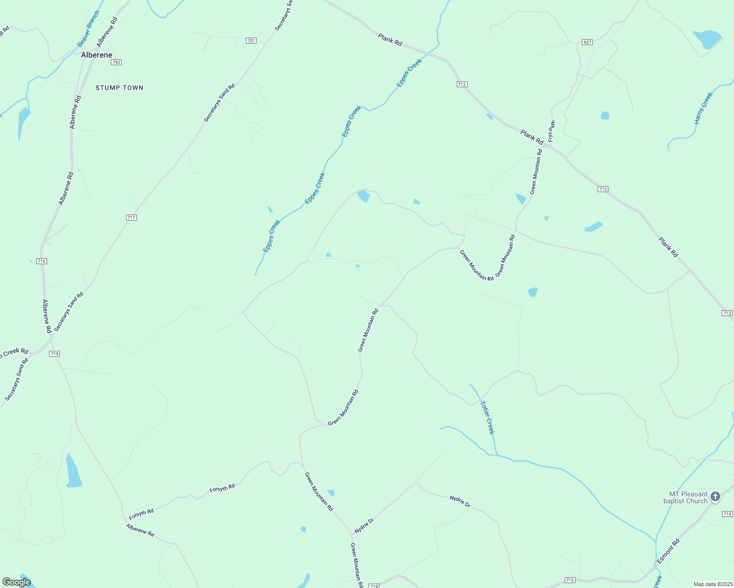 map of restaurants, bars, coffee shops, grocery stores, and more near 6198 Green Mountain Road in Esmont