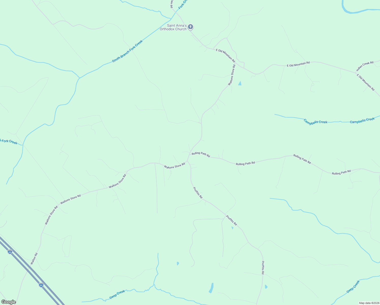 map of restaurants, bars, coffee shops, grocery stores, and more near 972 Waltons Store Road in Louisa