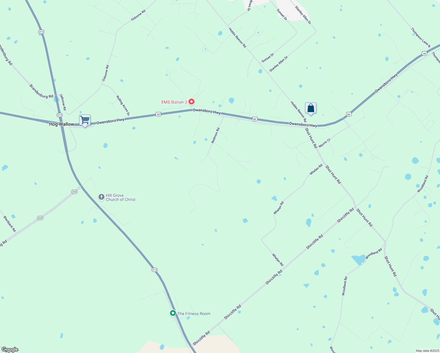 map of restaurants, bars, coffee shops, grocery stores, and more near 16-22 Boak Mountain Ln in Vine Grove