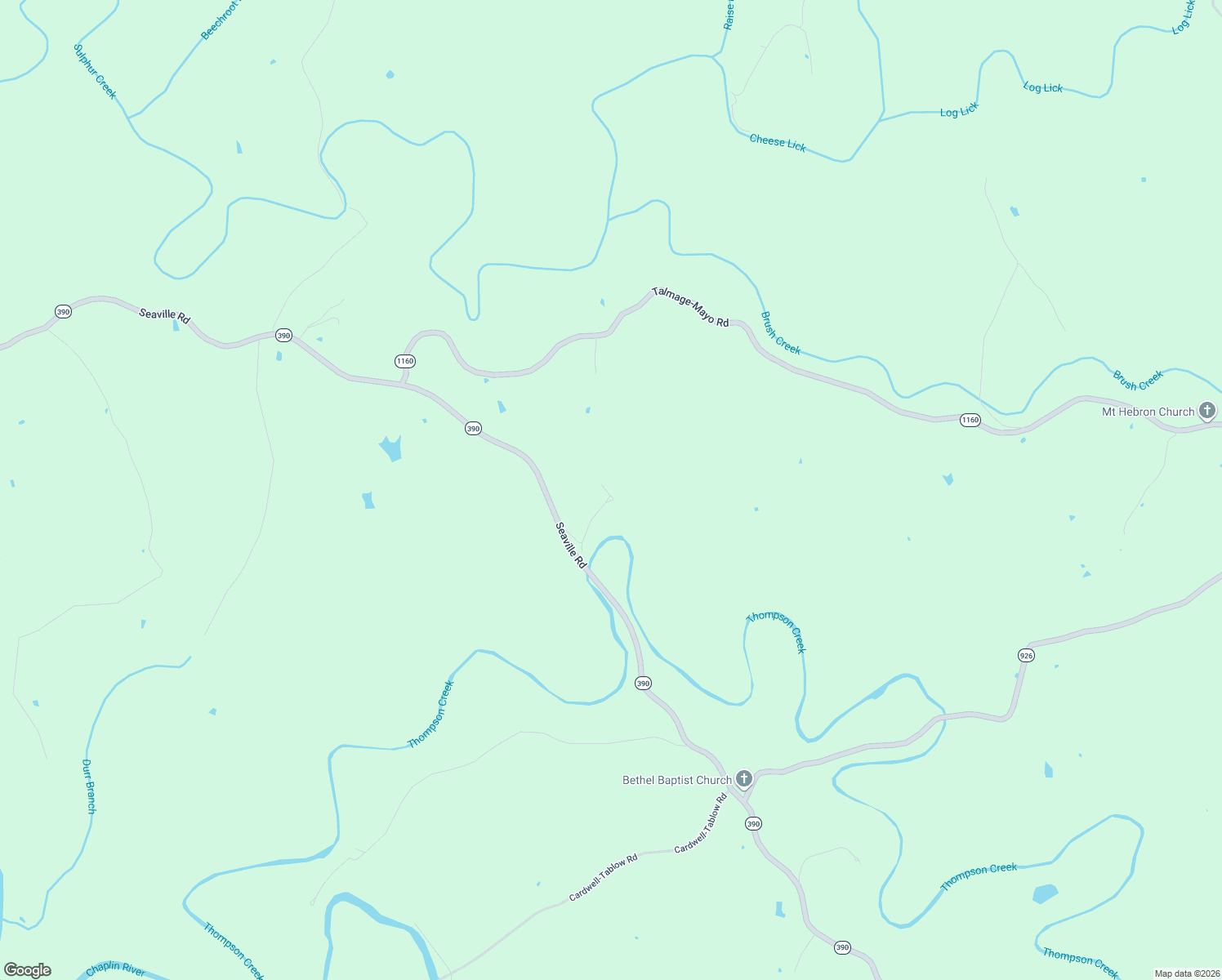 map of restaurants, bars, coffee shops, grocery stores, and more near 2320 Seaville Road in Willisburg