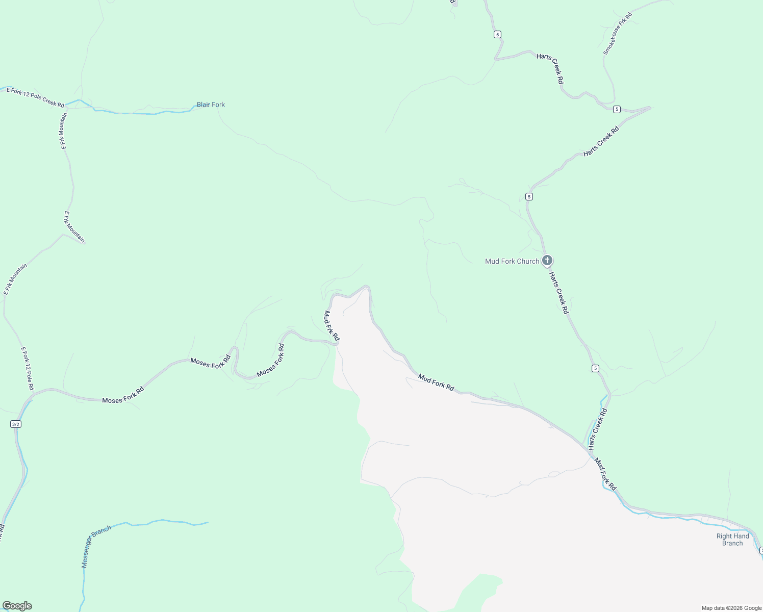 map of restaurants, bars, coffee shops, grocery stores, and more near Dingess Mountain Road in Logan County