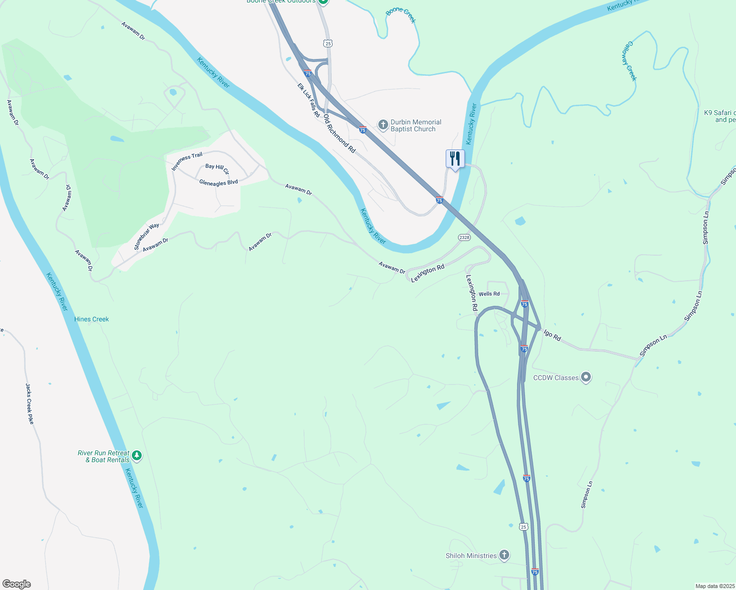 map of restaurants, bars, coffee shops, grocery stores, and more near 708 Tamarack Court in Richmond