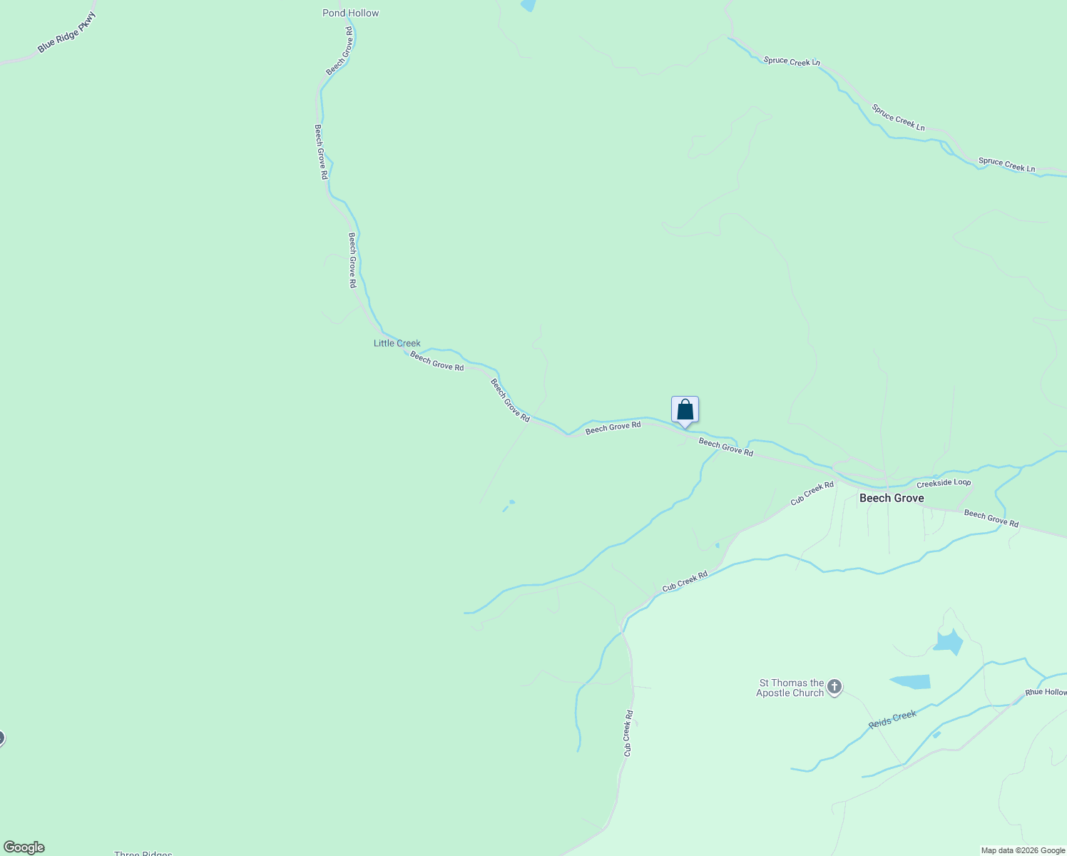 map of restaurants, bars, coffee shops, grocery stores, and more near 2627 Beech Grove Road in Roseland
