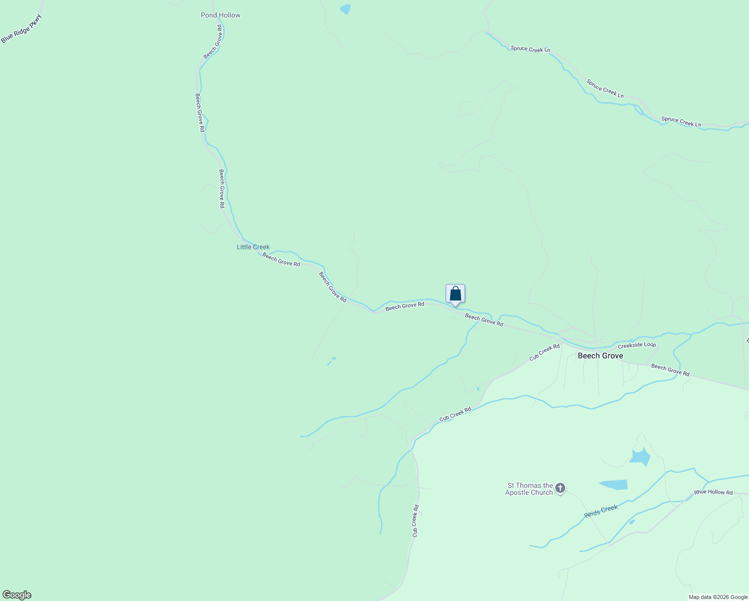 map of restaurants, bars, coffee shops, grocery stores, and more near 2530 Beech Grove Road in Massies Mill