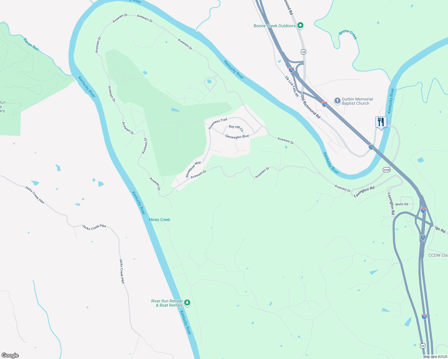map of restaurants, bars, coffee shops, grocery stores, and more near 544 Avawam Drive in Richmond