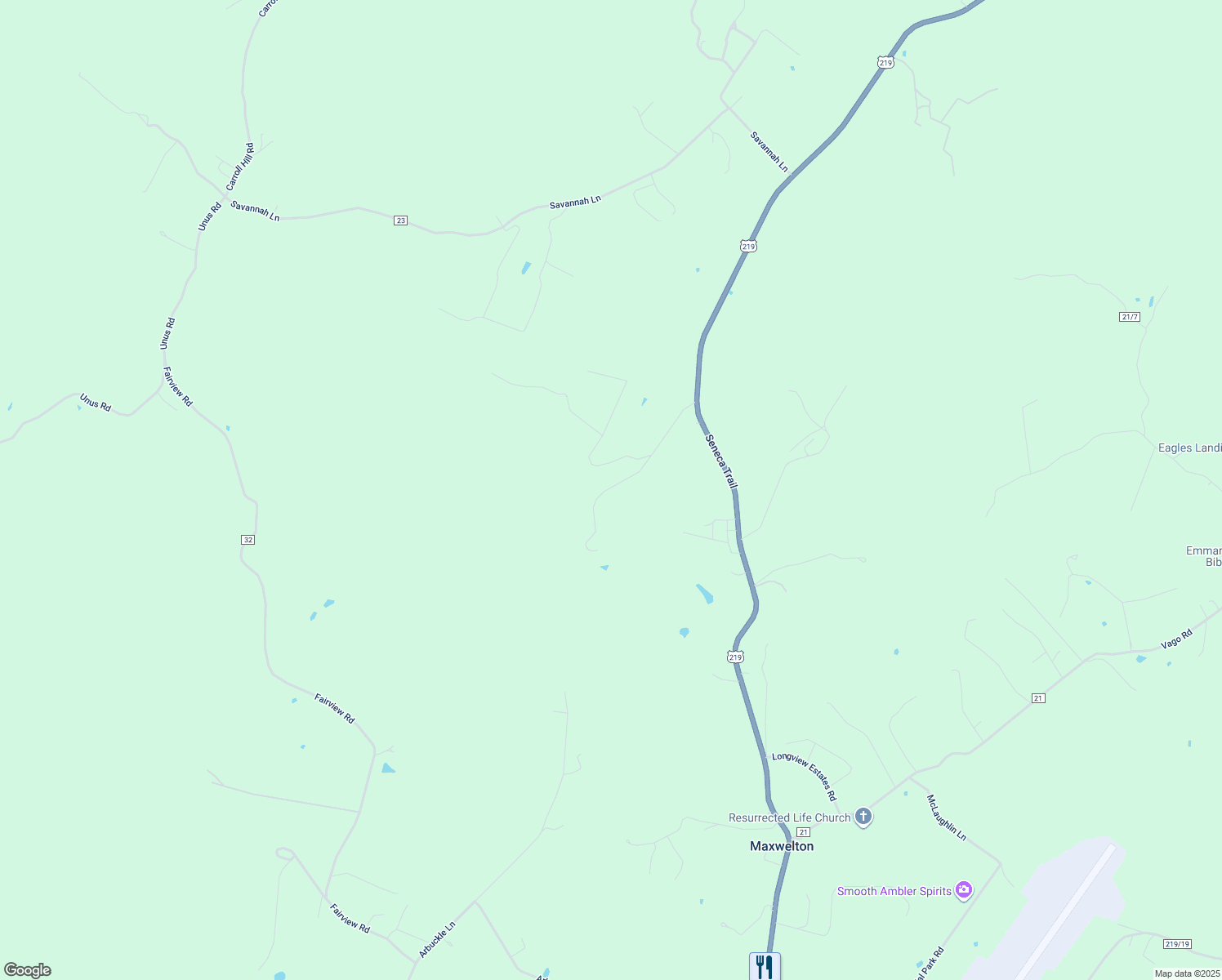 map of restaurants, bars, coffee shops, grocery stores, and more near in Maxwelton