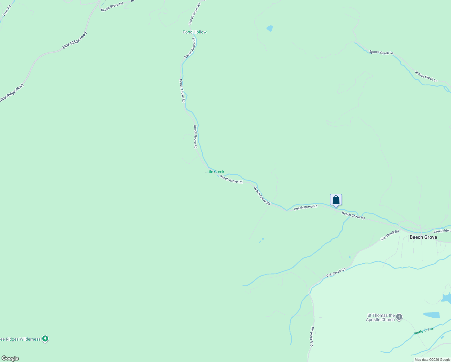 map of restaurants, bars, coffee shops, grocery stores, and more near 3083 Beech Grove Road in Roseland