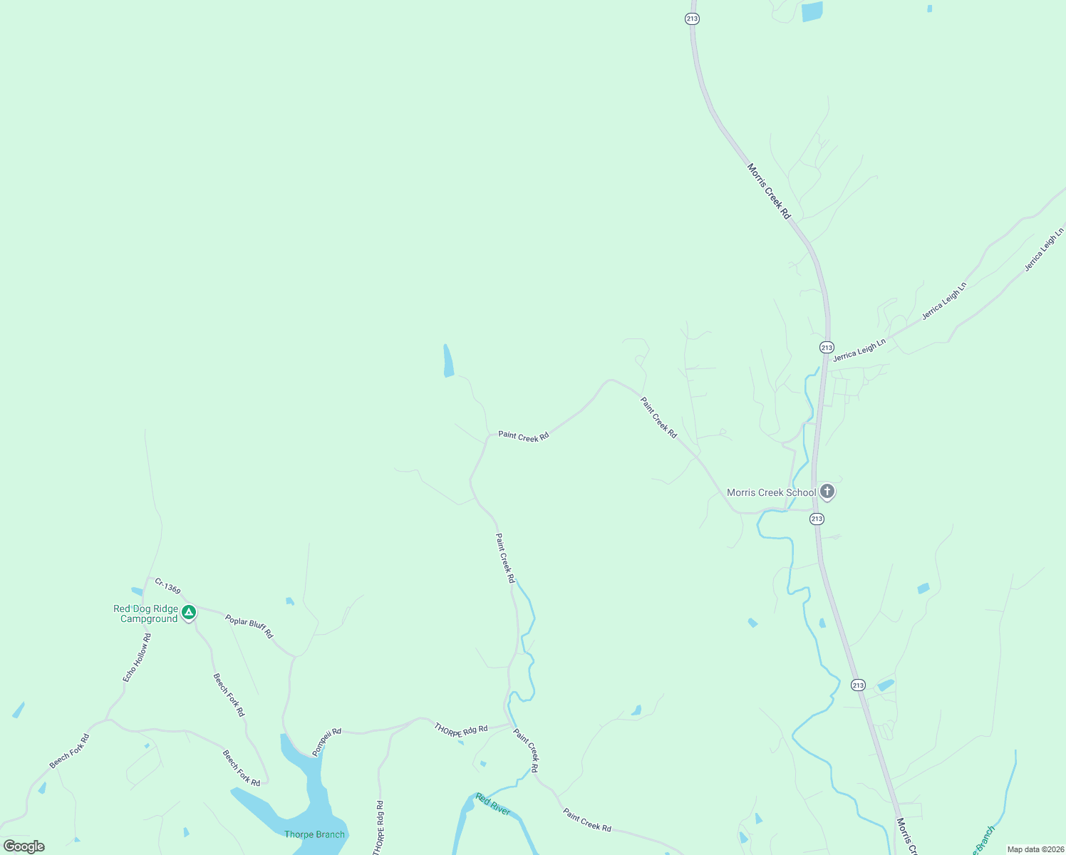 map of restaurants, bars, coffee shops, grocery stores, and more near 3140 Paint Creek Road in Stanton