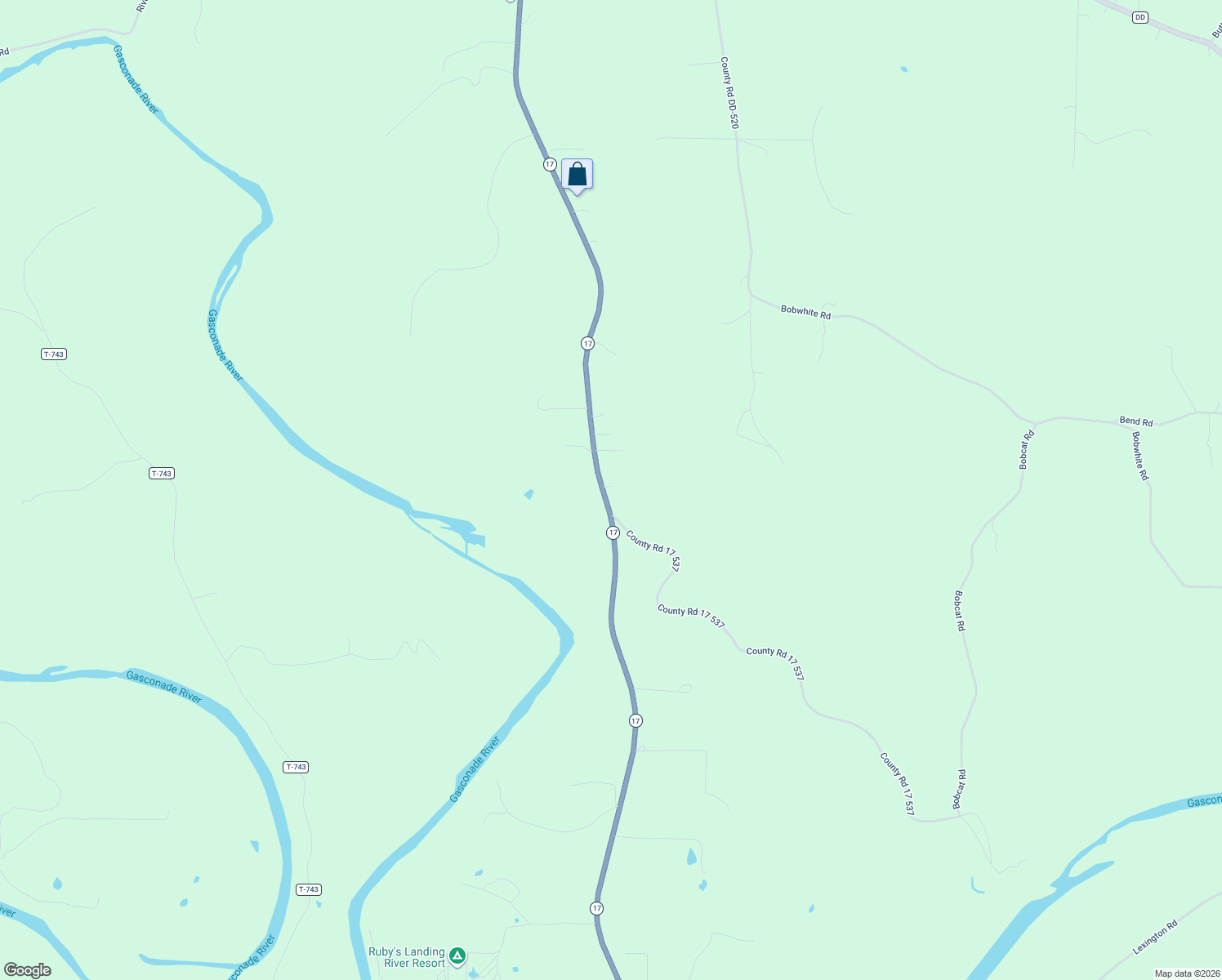 map of restaurants, bars, coffee shops, grocery stores, and more near 18748 Missouri 17 in Waynesville