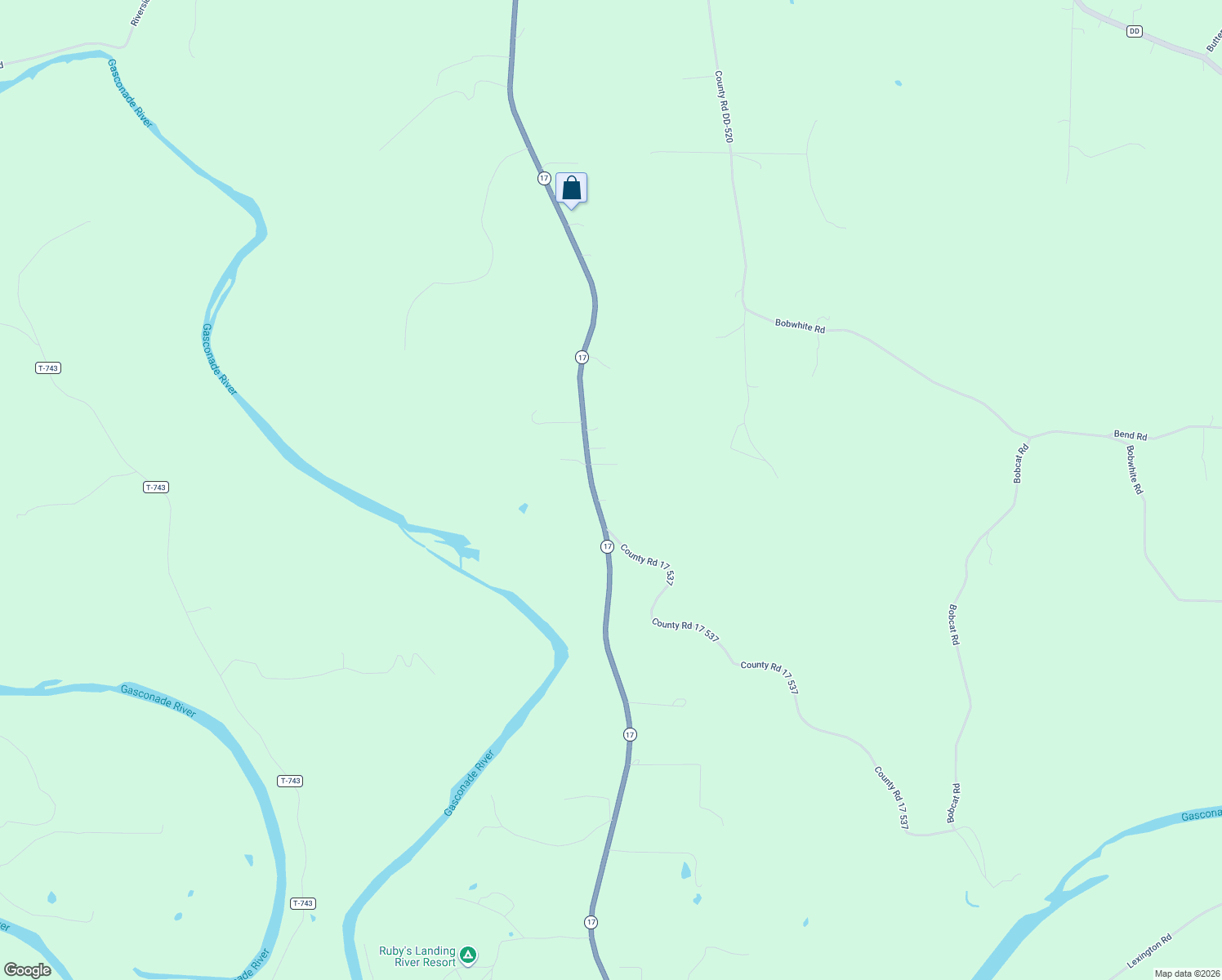 map of restaurants, bars, coffee shops, grocery stores, and more near 18748 Missouri 17 in Waynesville
