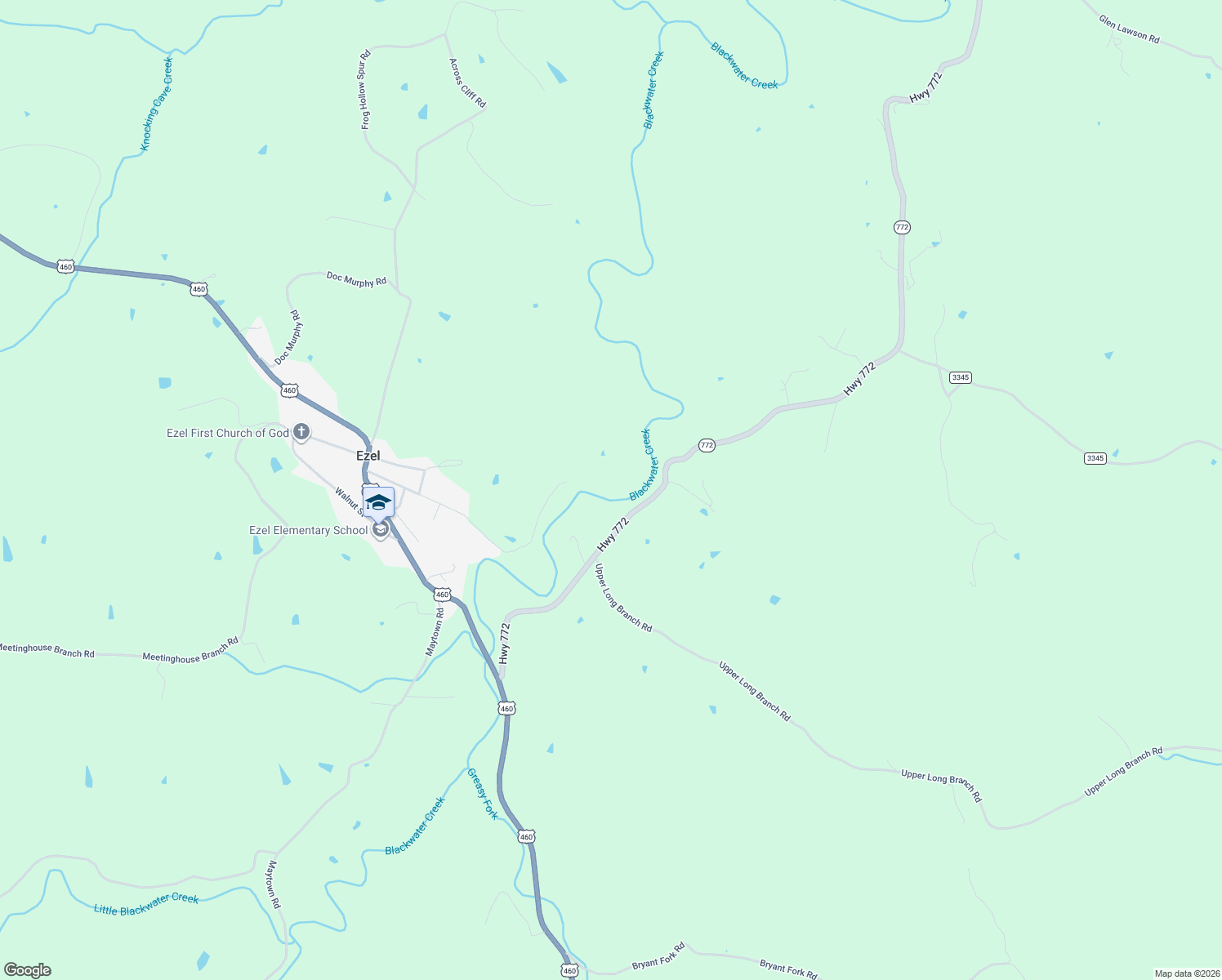 map of restaurants, bars, coffee shops, grocery stores, and more near in Ezel