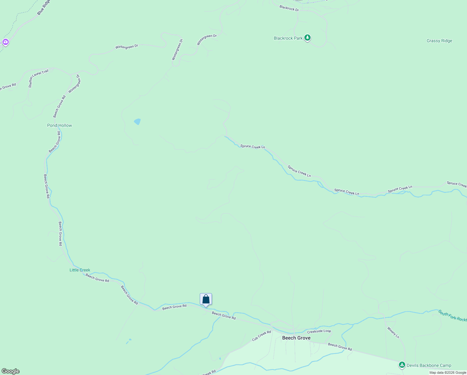 map of restaurants, bars, coffee shops, grocery stores, and more near 2611 Bryant Mountain Road in Roseland