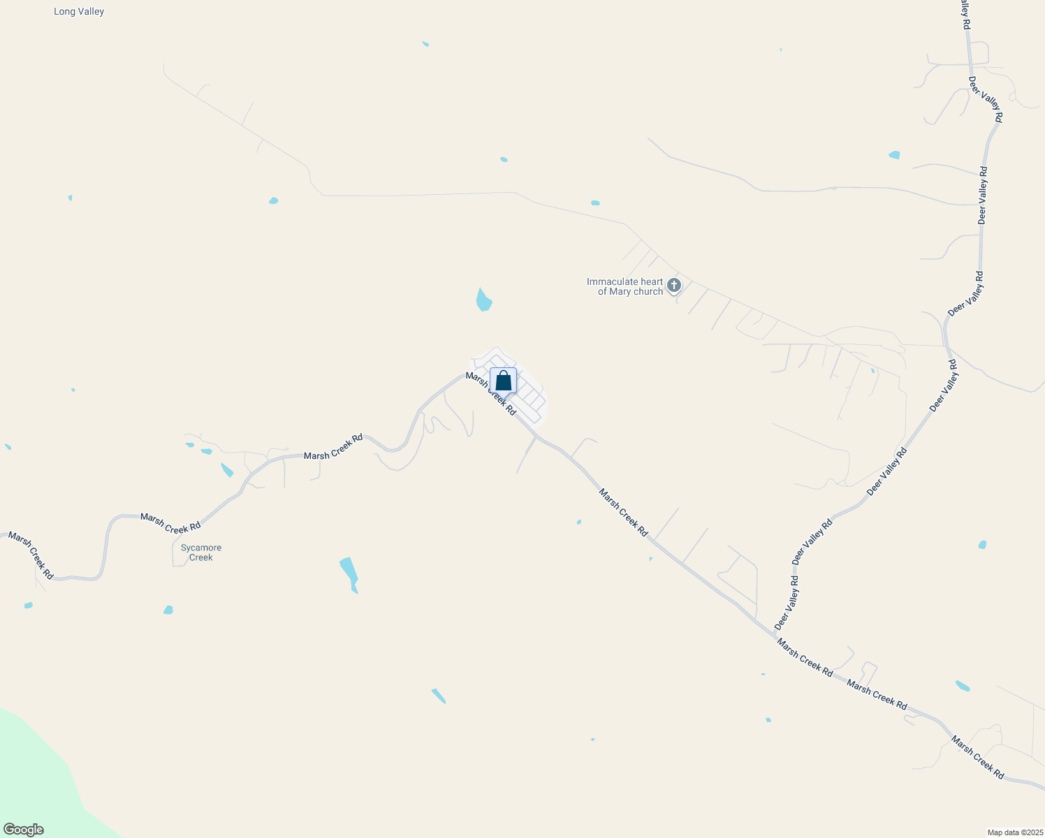 map of restaurants, bars, coffee shops, grocery stores, and more near 16711 John Marsh Road in Brentwood