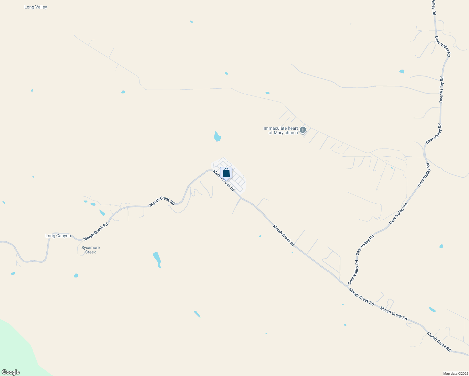 map of restaurants, bars, coffee shops, grocery stores, and more near 16711 Marsh Creek Road in Clayton