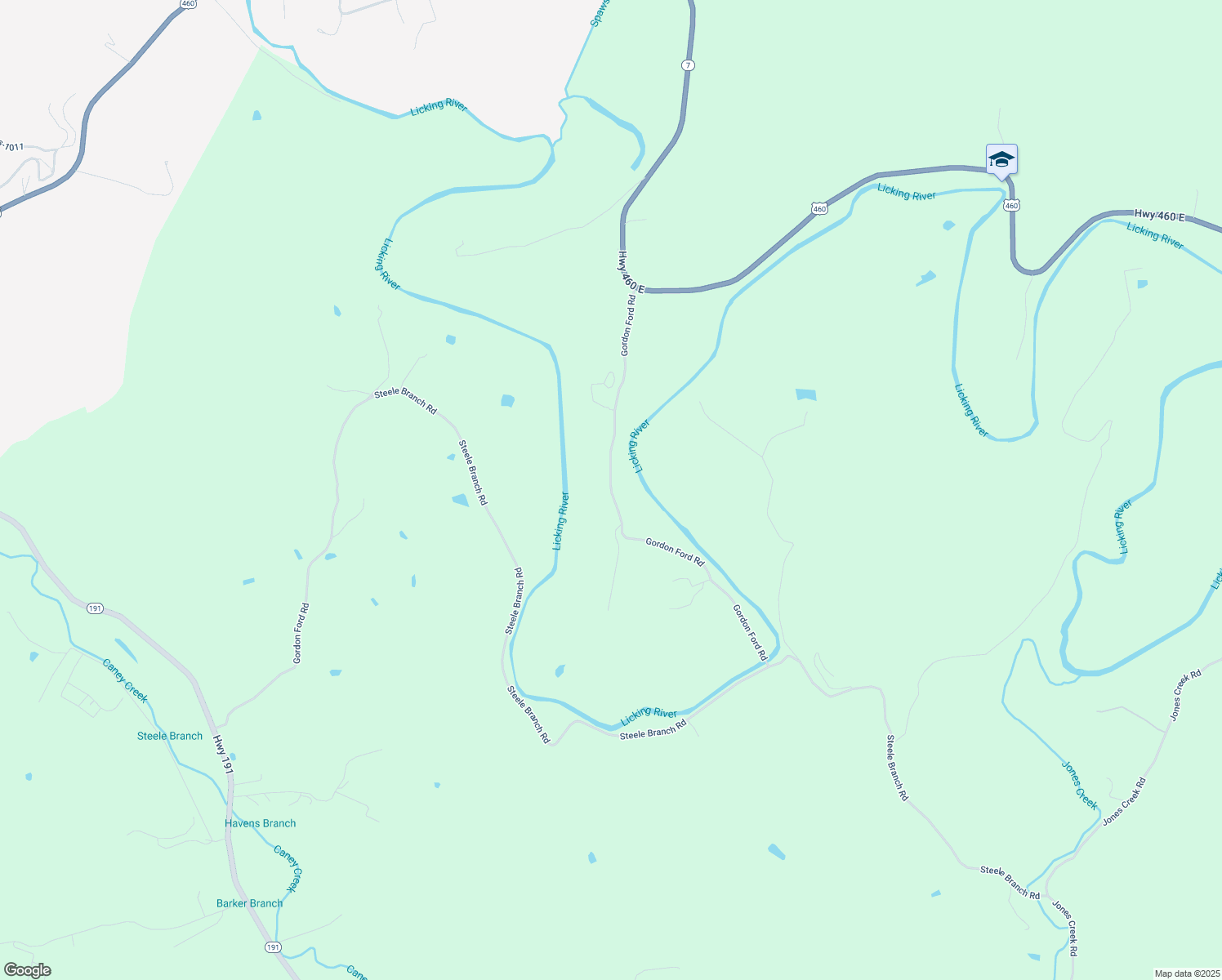 map of restaurants, bars, coffee shops, grocery stores, and more near Gordon Ford Road in Morgan County