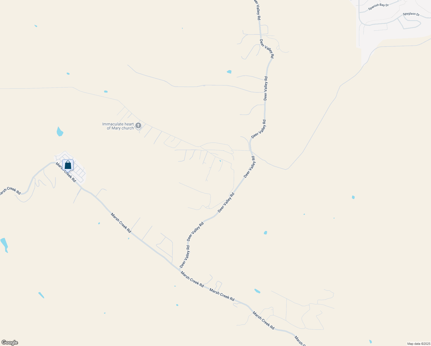 map of restaurants, bars, coffee shops, grocery stores, and more near 4221 Briones Valley Road in Brentwood