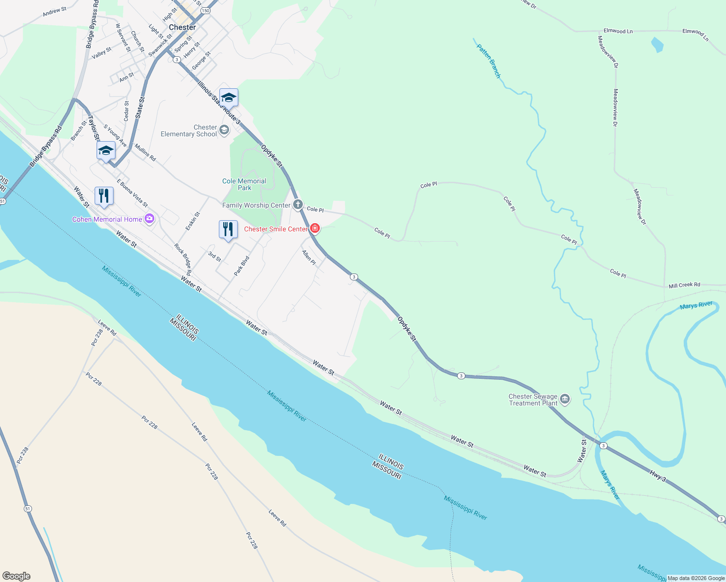 map of restaurants, bars, coffee shops, grocery stores, and more near 200 Ridge Drive in Chester