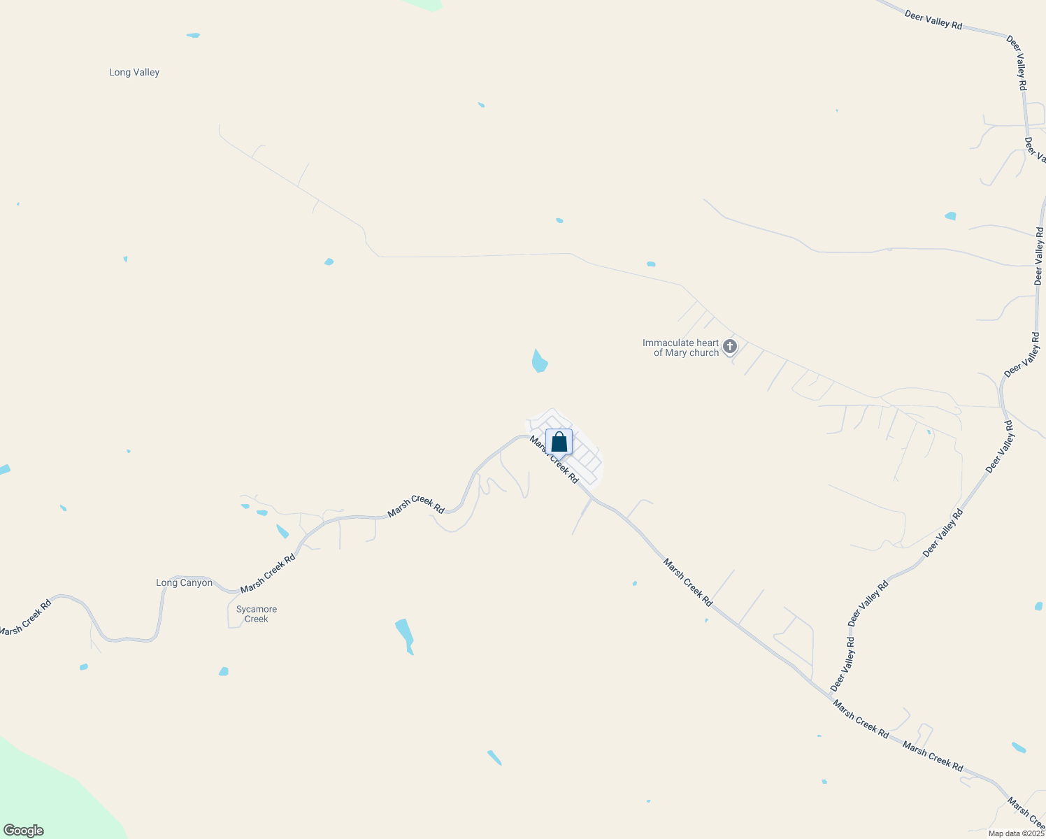 map of restaurants, bars, coffee shops, grocery stores, and more near 16711 Marsh Creek Road in Clayton