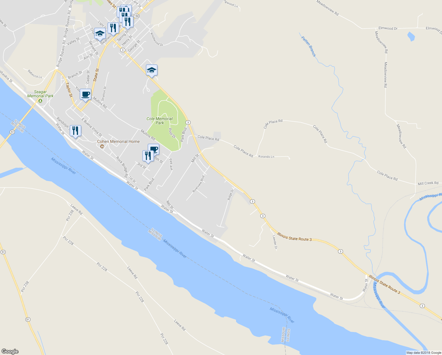 map of restaurants, bars, coffee shops, grocery stores, and more near 1224 Opdyke Street in Chester